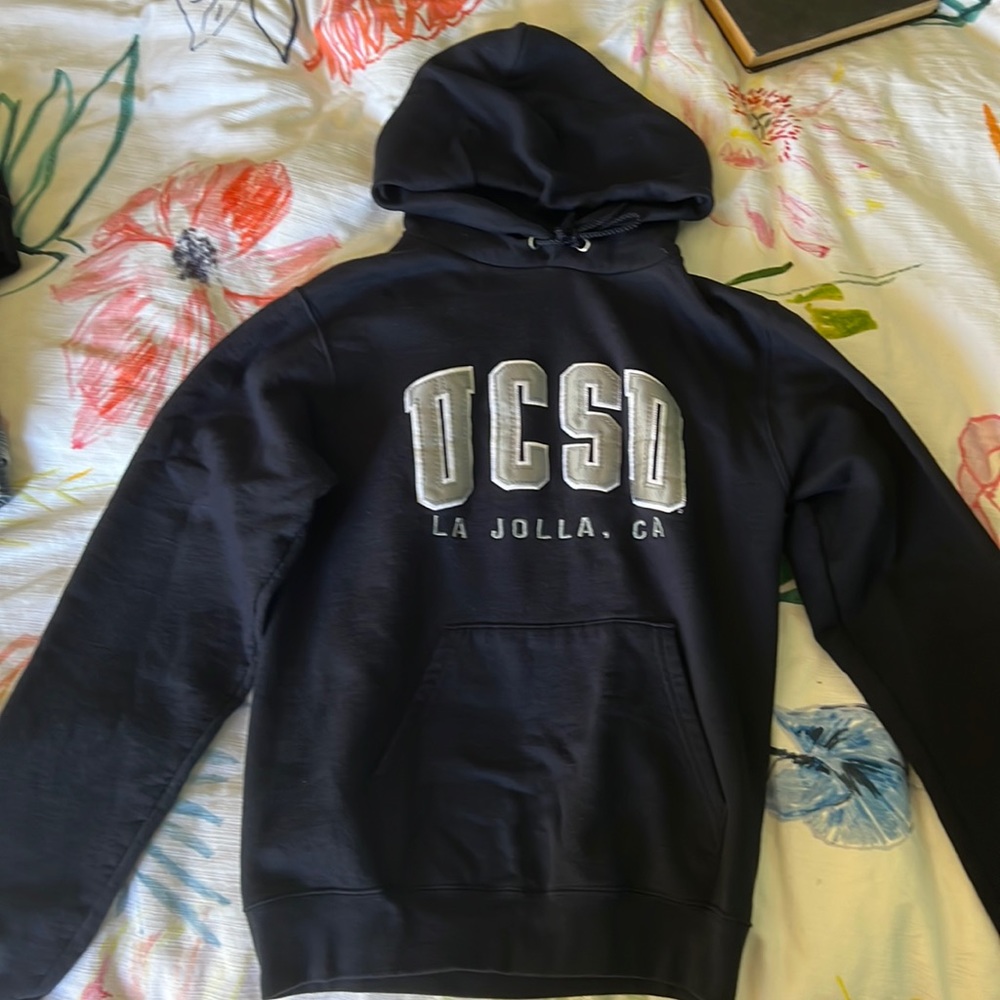 UCSD navy blue champion hoodie